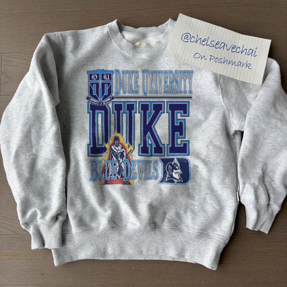 Vintage Duke University Sweatshirt, Retro Duke Blue Devils Basketball Shirt Tee